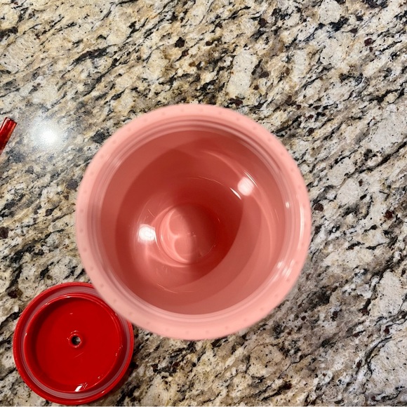 Starbucks 2020 Holiday Red Pink Glitter Swirl Venti Tumbler Cold Cup Coffee Mug - Picture 5 of 7